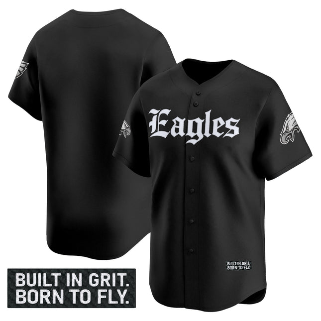 Men's Philadelphia Eagles 'Gothic Philly Edition' Vapor Baseball Jersey - All Stitched