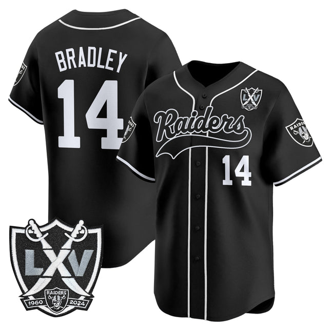 Men's Las Vegas Raiders 65th Anniversary Patch Vapor Baseball Jersey - All Stitched