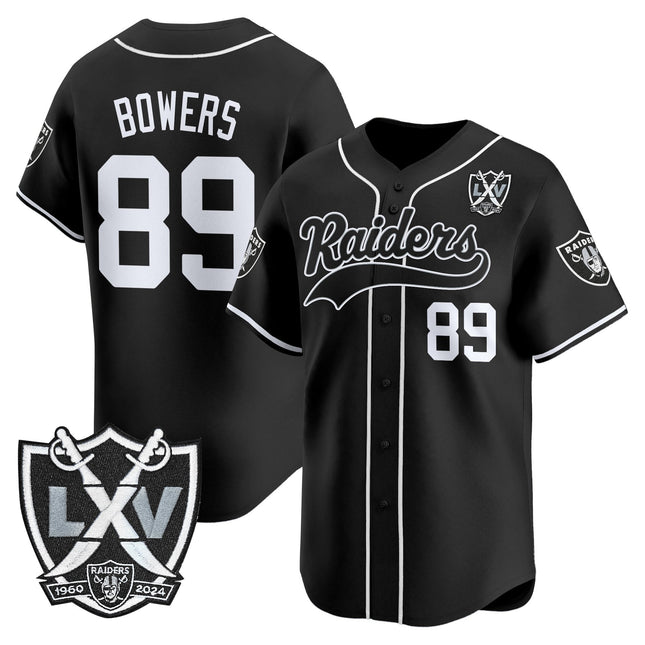 Men's Las Vegas Raiders 65th Anniversary Patch Vapor Baseball Jersey - All Stitched