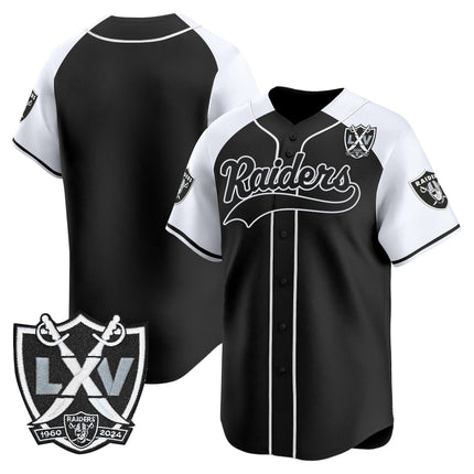 Men's Las Vegas Raiders 65th Anniversary Patch Vapor Baseball Jersey - All Stitched