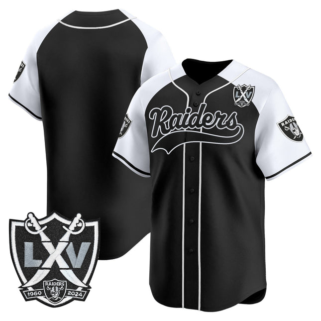 Men's Las Vegas Raiders 65th Anniversary Patch Vapor Baseball Jersey - All Stitched