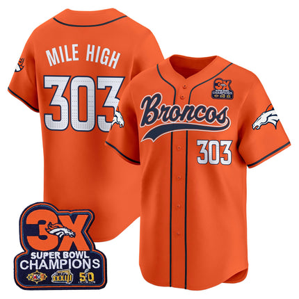 Men's Denver Broncos 2025 Vapor Baseball Jersey - All Stitched