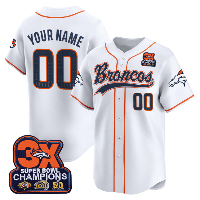 Denver Broncos 2025 Vapor Baseball Custom Jersey - All Stitched