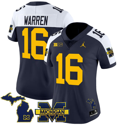 Women's Michigan Wolverines 2025 Vapor Limited Jersey - All Stitched