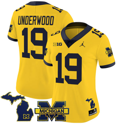 Women's Michigan Wolverines 2025 Vapor Limited Jersey - All Stitched