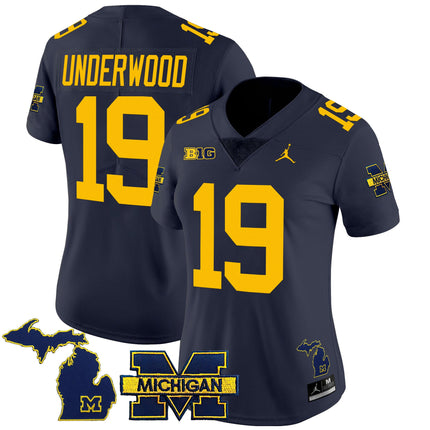 Women's Michigan Wolverines 2025 Vapor Limited Jersey - All Stitched