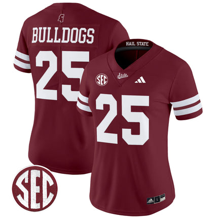 Women's Mississippi State Bulldogs 'Dark Mode' Vapor Limited Jersey - All Stitched