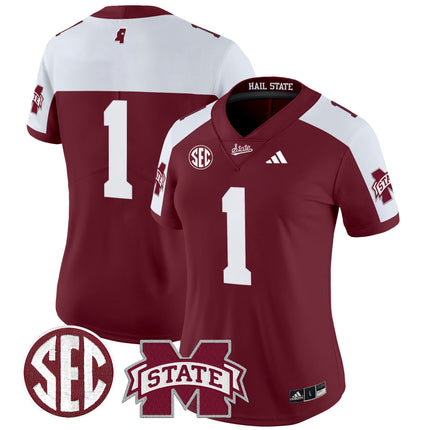 Women's Mississippi State Bulldogs 'Dark Mode' Vapor Limited Jersey - All Stitched