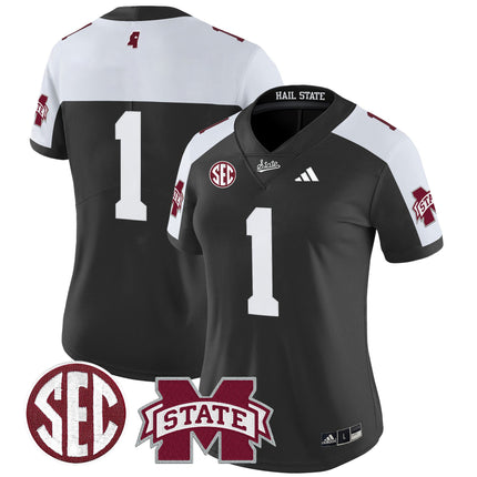 Women's Mississippi State Bulldogs 'Dark Mode' Vapor Limited Jersey - All Stitched