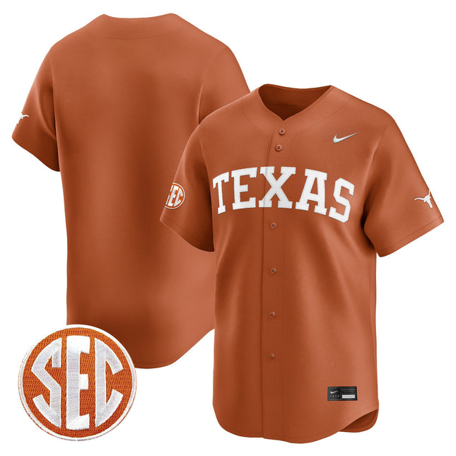 Men's Texas Longhorns 2025 Vapor Baseball Jersey - All Stitched