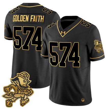 Men's Notre Dame Fighting Irish 2025 'Gridiron Leprechaun Edition' Gold Vapor Limited Jersey – All Stitched