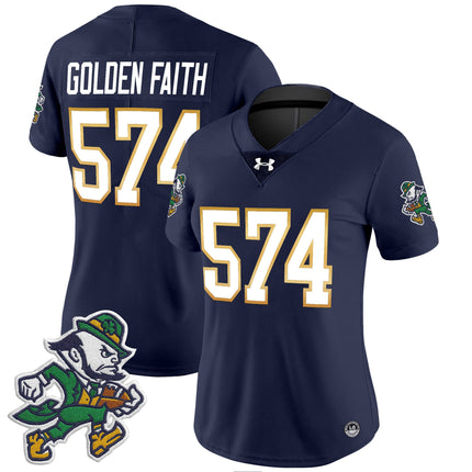 Women's Notre Dame Fighting Irish 2025 'Gridiron Leprechaun Edition' Vapor Limited Jersey – All Stitched