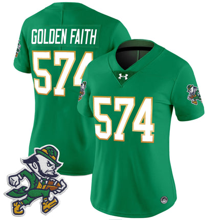 Women's Notre Dame Fighting Irish 2025 'Gridiron Leprechaun Edition' Vapor Limited Jersey – All Stitched