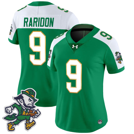 Women's Notre Dame Fighting Irish 2025 'Gridiron Leprechaun Edition' Vapor Limited Jersey – All Stitched