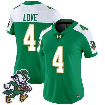 Women's Notre Dame Fighting Irish 2025 'Gridiron Leprechaun Edition' Vapor Limited Jersey – All Stitched