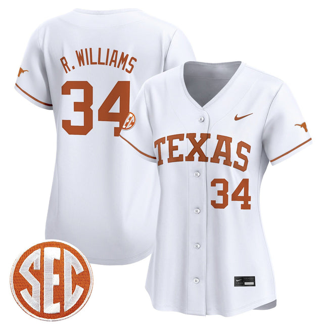 Women's Texas Longhorns 2025 Vapor Baseball Jersey - All Stitched