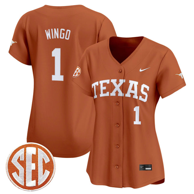 Women's Texas Longhorns 2025 Vapor Baseball Jersey - All Stitched