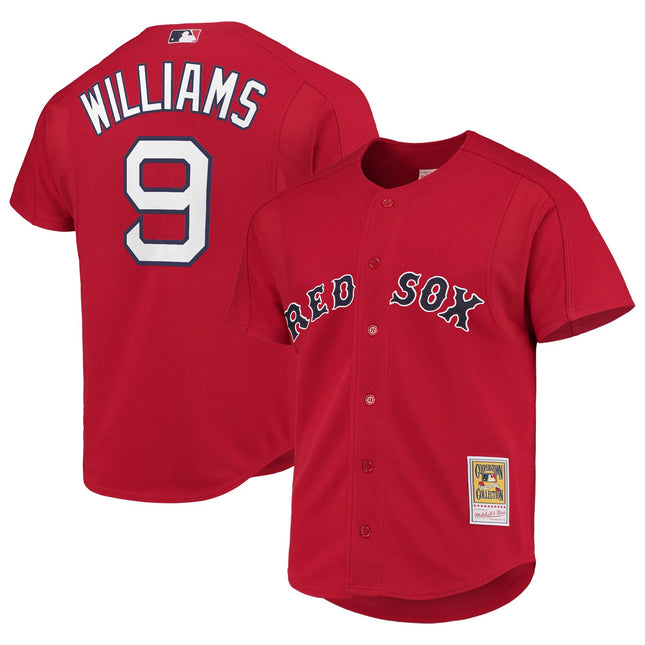 Men's Boston Red Sox Throwback Jersey - Cooperstown Collection - All Stitched