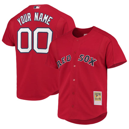 Boston Red Sox Throwback Custom Jersey - Cooperstown Collection - All Stitched