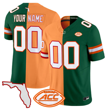 Tampa Bay Buccaneers x College Football' Split Vapor Limited Custom Jersey - All Stitched