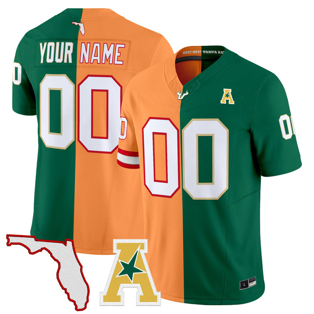 Tampa Bay Buccaneers x College Football' Split Vapor Limited Custom Jersey - All Stitched