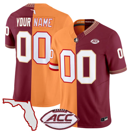 Tampa Bay Buccaneers x College Football' Split Vapor Limited Custom Jersey - All Stitched