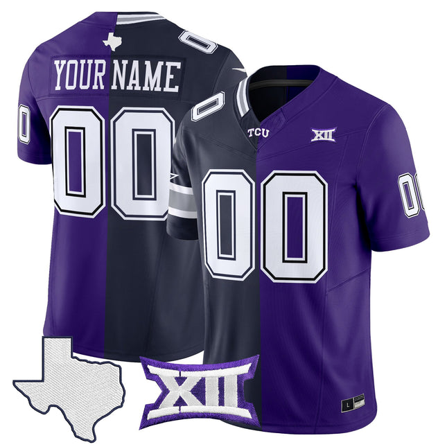 Dallas Cowboys x College Football' Split Vapor Limited Custom Jersey - All Stitched