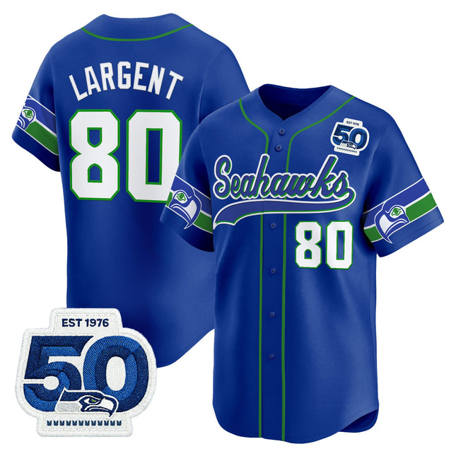 Men's Seattle Seahawks 50th Anniversary Vapor Baseball Jersey - All Stitched