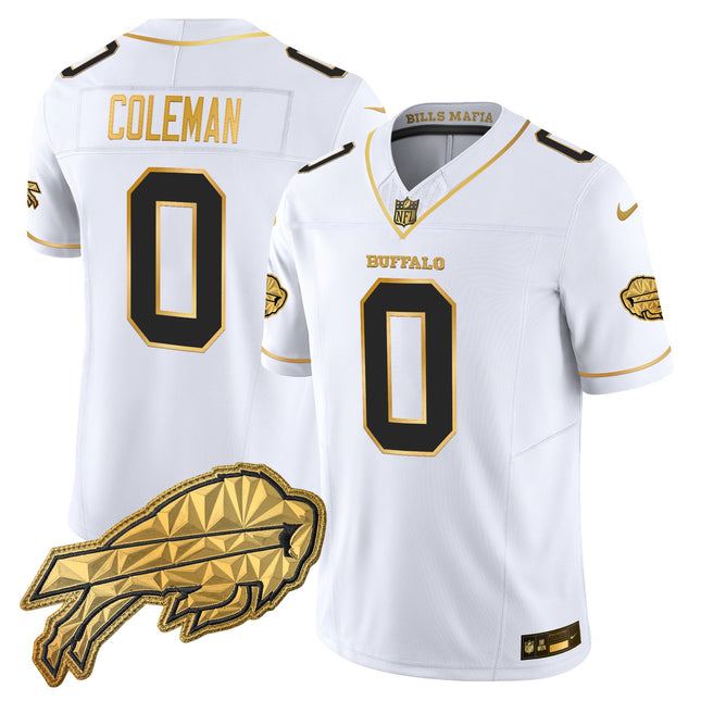 Men's Buffalo Bills 2025 "Rivalries" Gold Vapor Limited Jersey - All Stitched
