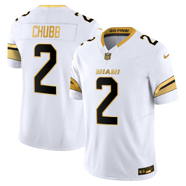 Men's Miami Dolphins 2025 "Rivalries" Gold Vapor Limited Jersey - All Stitched