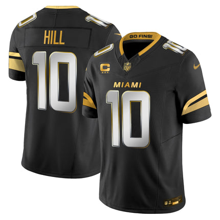 Men's Miami Dolphins 2025 "Rivalries" Gold Vapor Limited Jersey - All Stitched