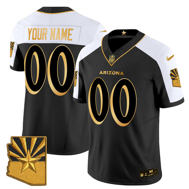 Arizona Cardinals 2025 "Rivalries" Gold Vapor Limited Custom Jersey - All Stitched