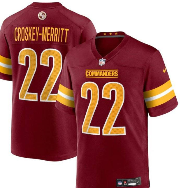 Croskey-Merritt Washington Commanders Jersey - All Stitched