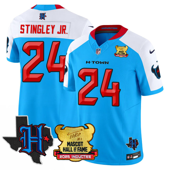 Houston Texans 2025 Mascot Hall Of Fame Jersey - All Stitched