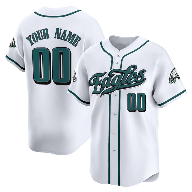 Philadelphia Eagles 2025 Vapor Baseball Custom Jersey V2 - All Stitched