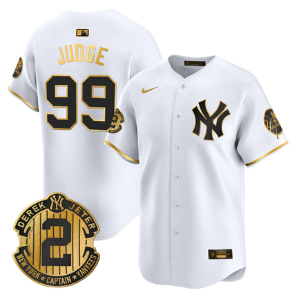Men's New York Yankees Throwback Vapor Premier Limited Jersey - Derek Jeter Patch - All Stitched