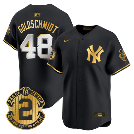 Men's New York Yankees Throwback Vapor Premier Limited Jersey - Derek Jeter Patch - All Stitched