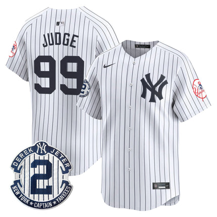 Men's New York Yankees Throwback Vapor Premier Limited Jersey - Derek Jeter Patch - All Stitched