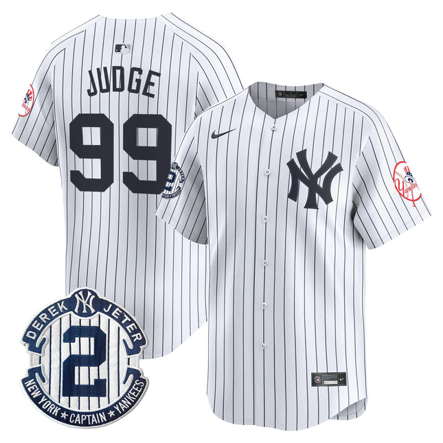 Men's New York Yankees Throwback Vapor Premier Limited Jersey - Derek Jeter Patch - All Stitched