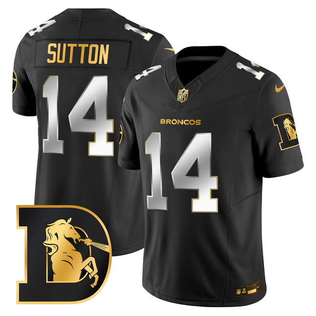 Men's Denver Broncos Throwback Gold Vapor Limited Jersey - All Stitched