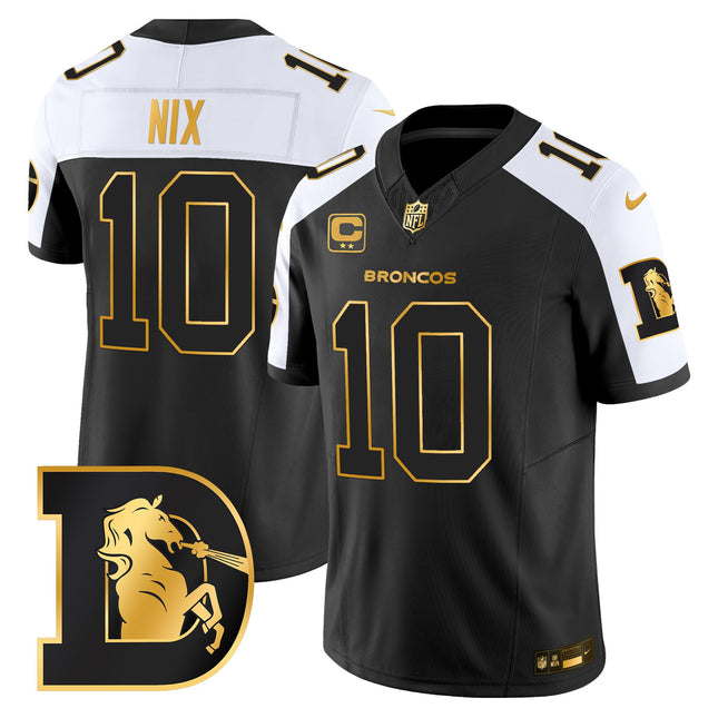 Men's Denver Broncos Throwback Gold Vapor Limited Jersey - All Stitched