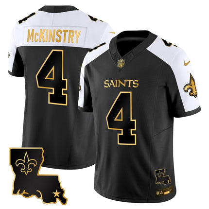 Men's New Orleans Saints 2025 Gold Vapor Limited Jersey - All Stitched