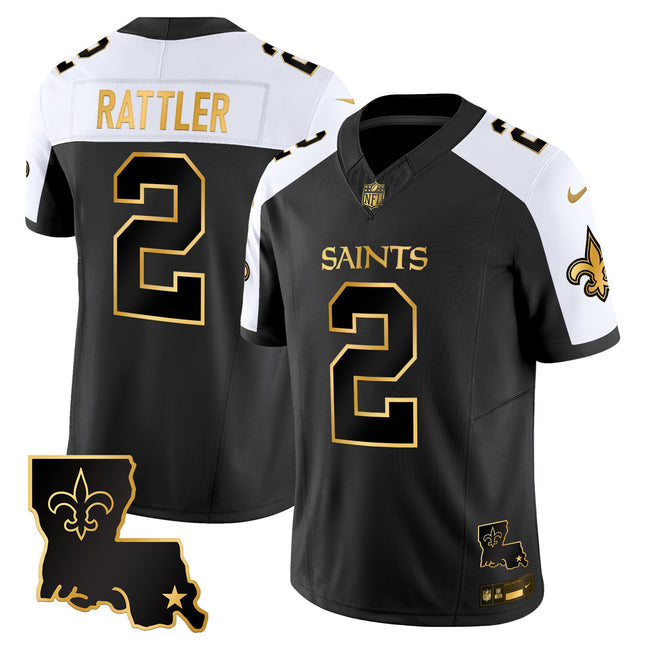 Men's New Orleans Saints 2025 Gold Vapor Limited Jersey - All Stitched