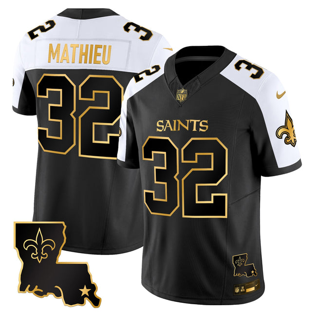 Men's New Orleans Saints 2025 Gold Vapor Limited Jersey - All Stitched