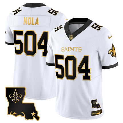 Men's New Orleans Saints 2025 Gold Vapor Limited Jersey - All Stitched