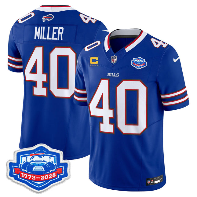 Men's Buffalo Bills 2025 Farewell Season Patch Vapor Limited Jersey - All Stitched