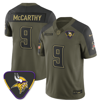 Minnesota Vikings 2025 Salute to Service Limited Jersey - All Stitched