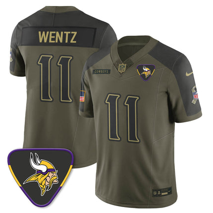 Minnesota Vikings 2025 Salute to Service Limited Jersey - All Stitched
