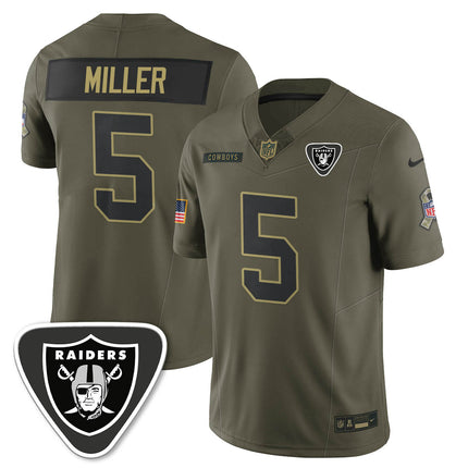 Las Vegas Raiders 2025 Salute to Service Limited Jersey - All Stitched