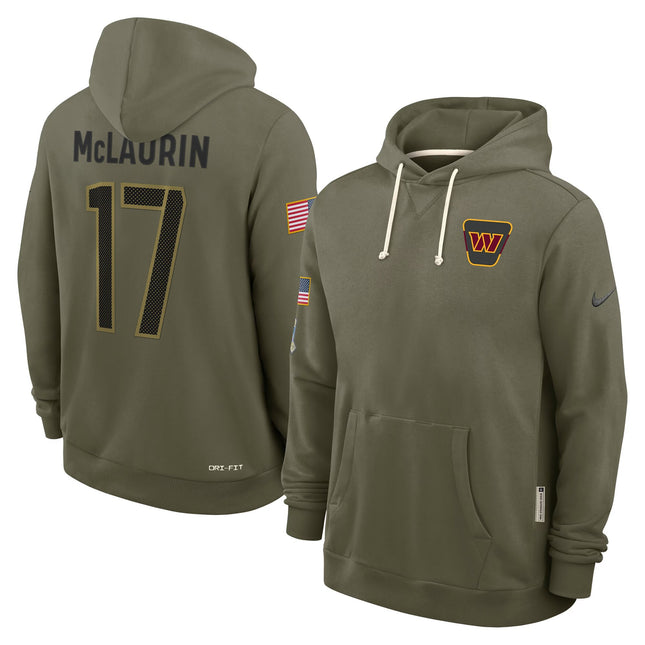 Washington Commanders 2025 Salute to Service Pullover Hoodie - All Stitched